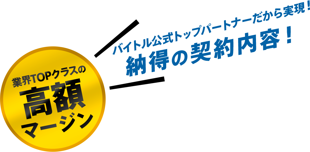 バイトル公式トップパートナーだから実現！納得の契約内容！